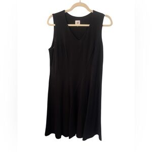 CAbi 3649 Ponte Performance Fit & Flare Black Sleeveless Dress in Size M